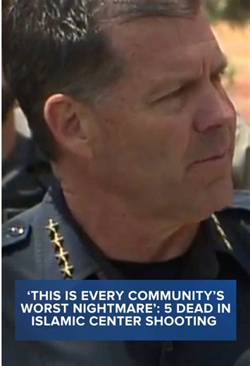 City of San Diego Police Chief Scott Wahl provides an update following a shooting that killed three adult men and two teenage suspects dead at the Islamic Center of San Diego Monday.