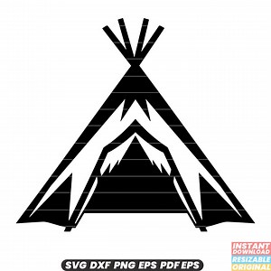 Indian Teepee Native American Tent Shelter Nomadic Culture Camp SVG DXF PNG Cut File Digital Instant Download - Etsy UK