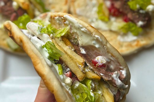 Leftover Lamb Leg Gyro