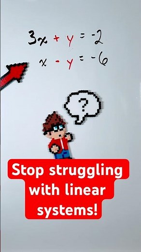 Always check for this FIRST when solving a linear system (elimination example) #shorts