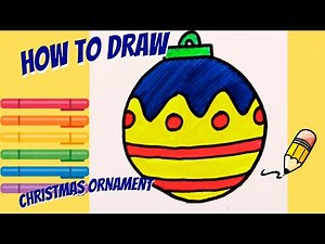 How to draw Christmas ornament-easy step by step