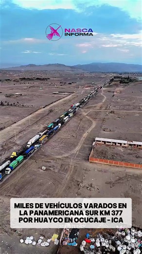 Miles de vehículos varados en la Panamericana Sur