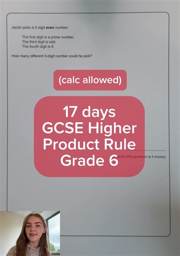 17 days to go - GCSE Higher Maths - Product Rule - Grade 6 #gcse #maths #revision