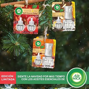 Los aceites aromáticos de Air Wick, duran tanto como la navidad. Dale a tu espacio ese toque especial con la edición limitada de las fragancias más esperadas: Apple Cinnamon Medley, Brown Sugar Vanila y Pumpkin Spice. #AirwickRD | Air Wick