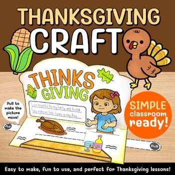 Thanksgiving craft Thankful | Turkey Writing Activity
