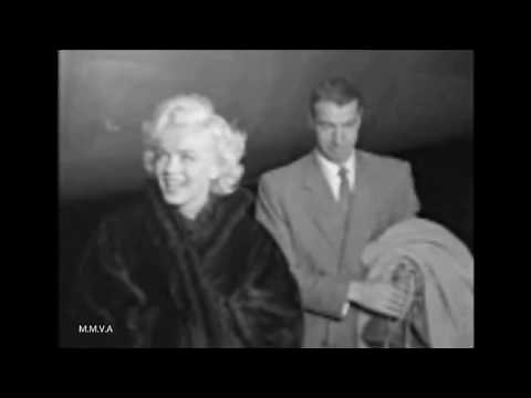 Marilyn Monroe Archive Footage - With Joe Dimaggio At Wedding And Airport 1954(Interview 1960)