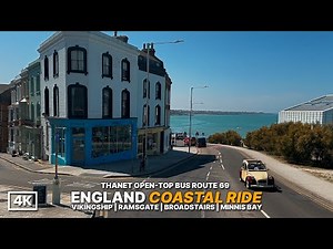 Scenic Bus Ride with Coastal Views - MUST SEE RIDE! Bus Route 69 Viking Ship to Minnis Bay | England