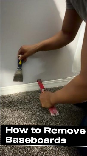 How to remove baseboards without damaging drywall #HowTo #RemoveBaseboards #TrimHas #NoDamage