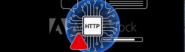Vidéo Stock Digital Network Protocol HTP Error Warning with Circuit Board Globe and Chat Bubbles Keywords: HTP, protocol, network, technology, data, transfer, communication, error, warning, alert