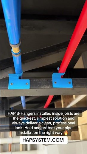 HAP B-Hangers installed inside joists are the quickest, simplest solution to #HoldAndProtect pipes