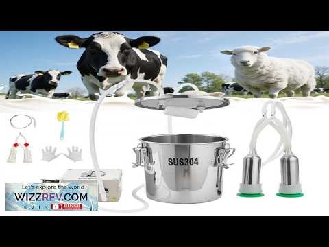 VEVOR Goat Milking Machine 1.8 Gal 7 L Food Grade Stainless Steel