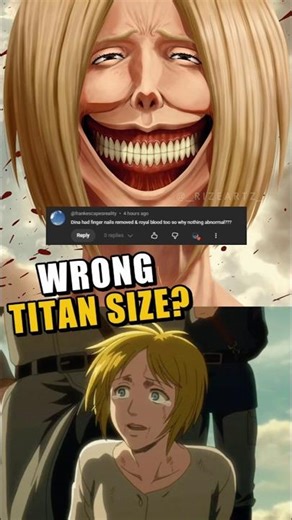 Why Dina's titan was not huge like Rod Reiss? #aot #attackontitan
