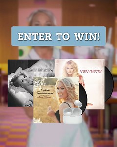 Celebrate Carrie in Spatial audio and listen in style! Enter to win a pair of Sony Linkbuds, and a vinyl pack filled with Carrie’s greatest hits. | Carrie Underwood
