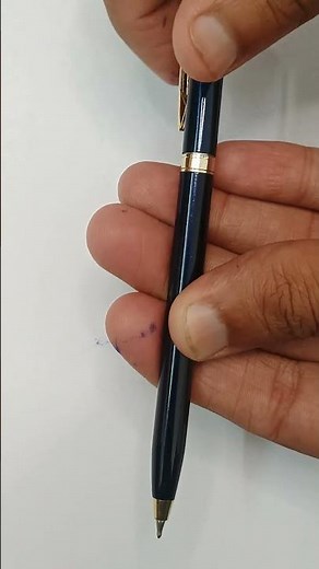 Metallic Glossy Blue Ball Pen with Gold Clip | Premium Twist Mechanism | Smooth Blue Ink Writing