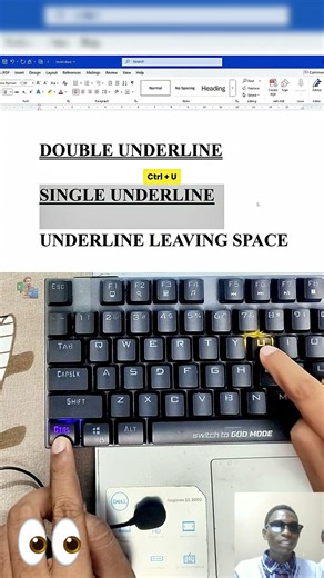 Apply Double Underline in MS Word in 1 Second! ⚡ (Beginner Trick)