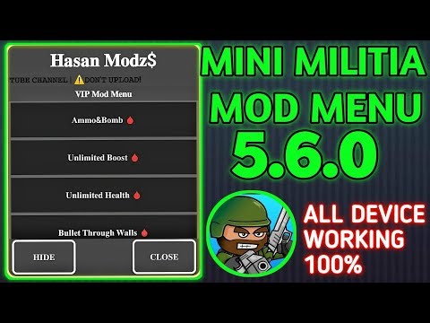 Mini Militia Mod Menu v5.6.0 APK 2025 | Unlimited Ammo, Fly Hack & Pro Tricks | Mediafire Download
