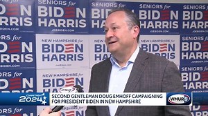 Doug Emhoff campaigns for President Joe Biden in New Hampshire