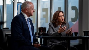 Dana Bash interviews Kamala Harris and Tim Walz on CNN.