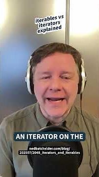 Iterables vs Iterators