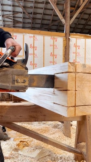 1.2K views | Making poles for a timber frame construction 漢 #husqvarna #timber #wood | Thornhill Timber | Facebook