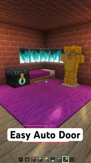Automatic Secret Doors | Minecraft #minecraft #shorts