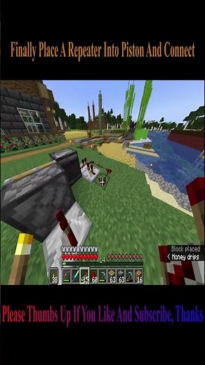 Minecraft #shorts How To Use An Observer To Operate A Piston Without Clocking!!