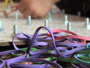How to build a giant geoboard with your kids