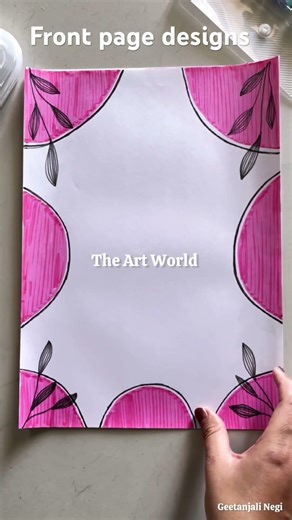 Aesthetic front page design ideas for school project file / front page design🌸 #shorts #frontpage