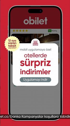 obilet ile otel rezervasyonu çoook kolay, çoook avantajlı!