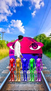 137K views · 739 reactions | equal dame tu cosita 5 difference colors alien dance vs angry pac-man & train driver tom | Ismail 009 | Facebook