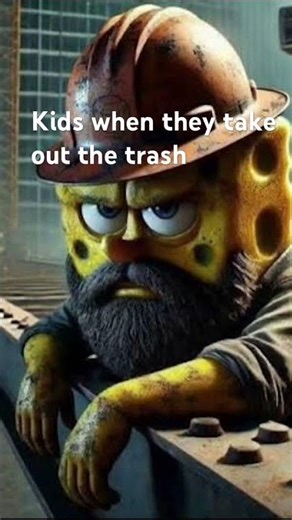 Kids when they take out the trash #funny #spongebob #ytshorts #memes