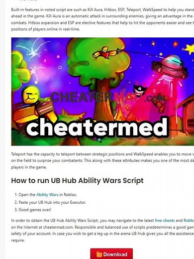 UB Hub Ability Wars Script