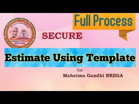 How To Use Template In Secure Soft | MGNREGA Estimate Online