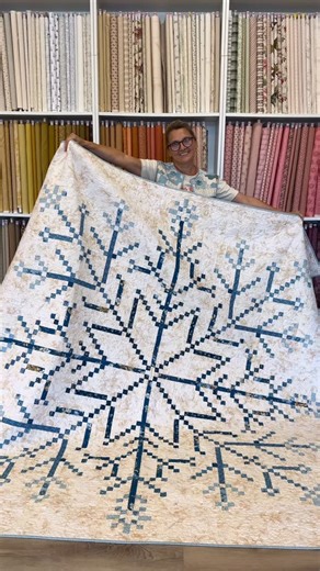 Edyta Sitar on Instagram: "“Blue and white dreams stitched with love 💙 I can’t pick a favorite — can you? ❄️⭐ Tell me below! 👇 #QuiltInspiration #HomeDecor #QuiltCommunity”"