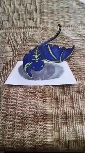 How to draw a 3D phantom #minecraft #phantom #3dfantom