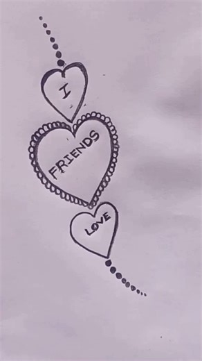 💖 Best Friend Love Symbol Drawing | Simple & Beautiful Drawing | Friendship Art