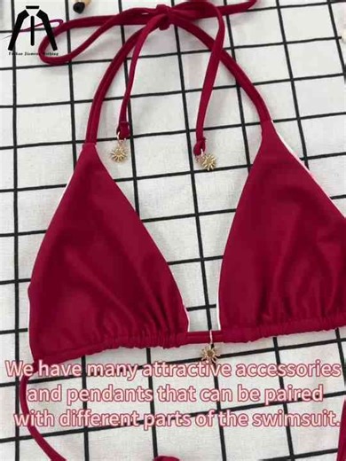 2026 New Arrival Hot Sale Luxury Customizable Satin Bow Bikini Set High - Stretch String Side Beach Vacation Swimwear