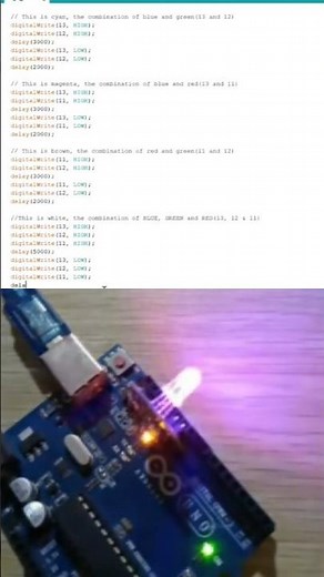 How to program an RGB LED using Arduino UNO#arduinoproject#arduinoprogramming#c++
