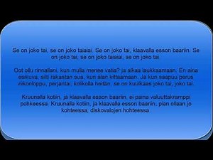 Poju-Esson baariin | (LYRICS)