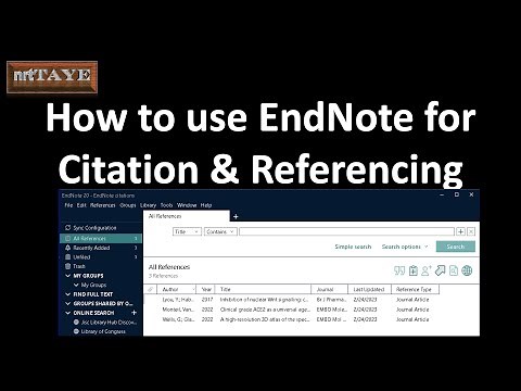 How to use EndNote Reference Manager for citation and referencing
