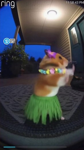 Midnight ring cam: hula hamster throws a private luau 🌺🕛 | Diply