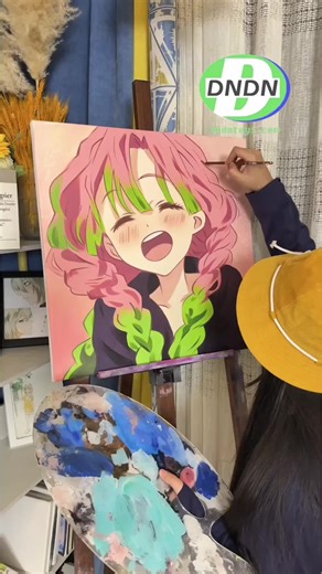 🎨🌸 Hand-Painted Artwork – Mitsuri Kanroji (Love Hashira) | Demon Slayer Character: Mitsuri Kanroji（恋柱 甘露寺蜜璃） Technique: Love Breathing Series: Demon Slayer: Kimetsu no Yaiba 💖✨ A beautifully crafted hand-painted artwork of Mitsuri Kanroji, emphasizing her soft charm, vibrant colors, and elegant presence. ⸻ ✨ Artwork Highlights \t•\tMedium: Acrylic / Hand-painted canvas \t•\tStyle: Soft anime romantic aesthetic \t•\tFinish: Rich layered brushwork with smooth gradients ⸻ 🔥 Design Features \t•\