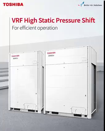 VRF Strong Static Pressure Elevate performance with TOSHIBA VRF to function effectively with the suitable designed fan & fan motor that excels at discharge air. Moreover, this product exhibits the capability to overcome spatial constraints, making it ideal for installation in limited space like balconies or parking spaces. By adapting External Static Pressure up to 80Pa, the fans blow secure the necessary air volume. #ToshibaAirConditioning #BetterAirSolutions #VRF #InstallationSpace #ExternalSt