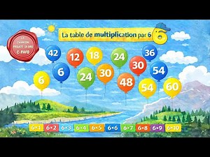 LA TABLE DE MULTIPLICATION PAR 6 (Chanson pour apprendre en s’amusant)