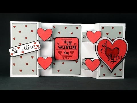 DIY Valentine Card - Heart Pop Up Standing Card