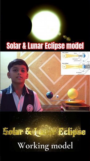 Solar and lunar eclipse working model #schoolproject #diy #craft