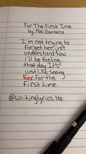 for the first time ❤️ #forthefirstime #macdemarco #forthefirsttimemacdemarco #lyrics #lyricsvideo #writinglyrics100 #fyp #foryoupage #fypage #viral #blowthisup #xyzbca #4youpage #4you