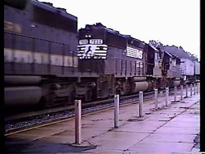 Southern Railway SD40-2 leading train 221 at Spartanburg, SC. (1989)