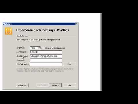 MailStore - Exportieren aus dem Archiv: Wiederherstellung von Postfächer oder Ordnerstrukturen