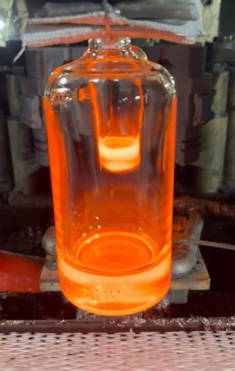 Inside a Glass Bottle Manufacturing Machine